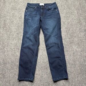 DUER Jeans Womens 27x28 Blue Performance Denim Girlfriend Mid Rise Straight